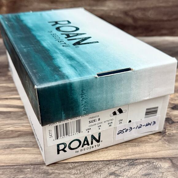 NIB Roan Bed Stu 8 Jury White Multi Beaded Slide Sandals Boho - Picture 12 of 12